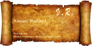 Vasas Rafael névjegykártya